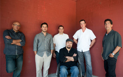 C.O.T. Band: Juan Bonini, Kevin Hyde, Rafael Pereira, Helder Zanella, Jose Ramirez "BamBam" and Willie Ziavino